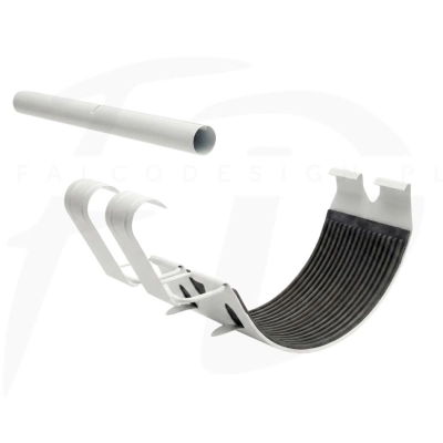 Złączka rynny stalowa Inguri 150mm kolor biały RAL 9002